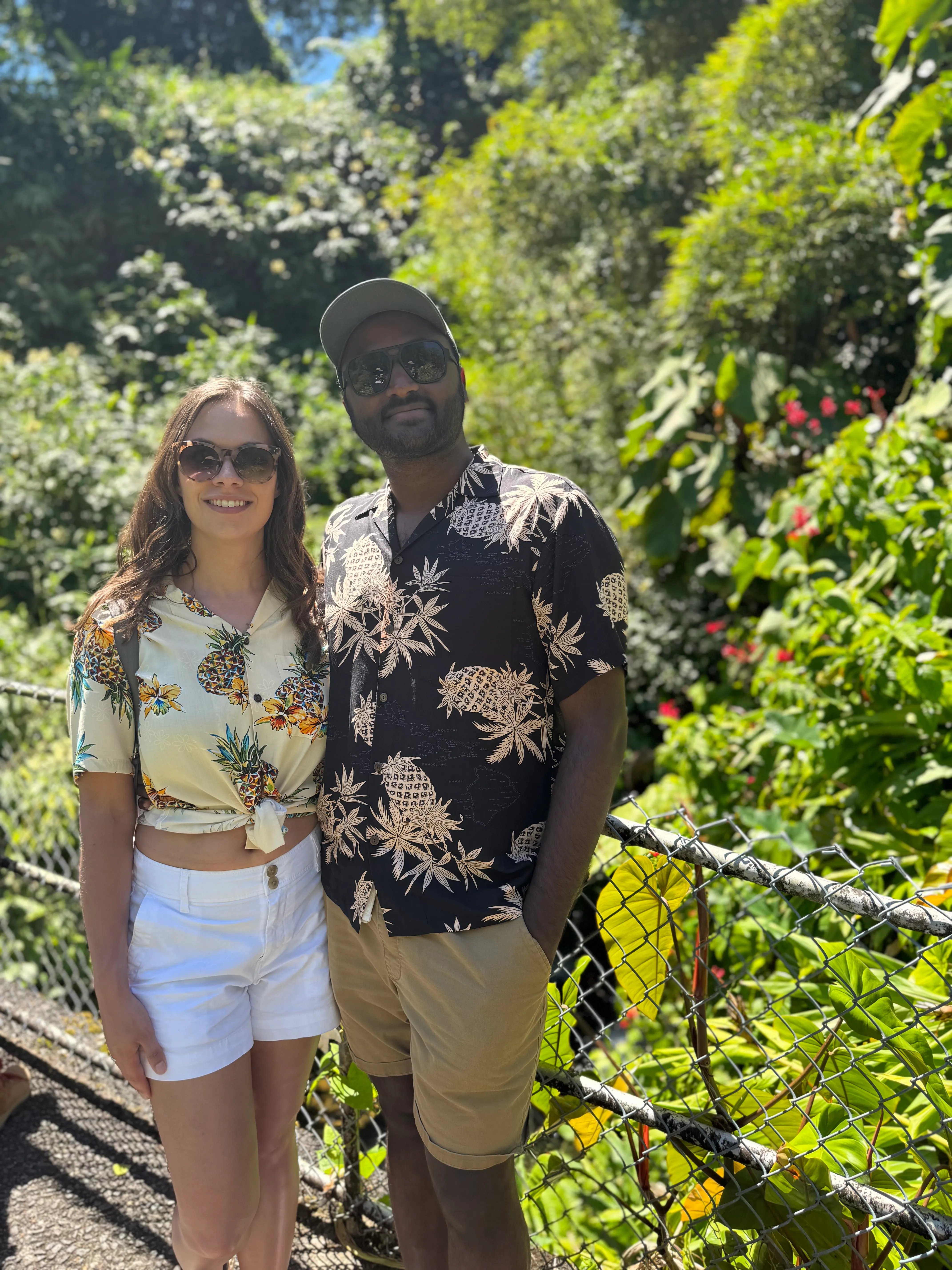 Brianna and Ivan at a mountain overlook in Hawaii.